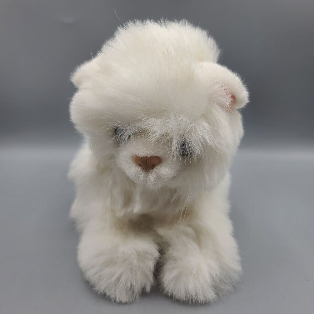 JC Penney White Persian Kitten Cat Farm Yard Friends Plush Stuffed Toy Meows